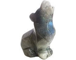 Solidchoice - Handgemaakte Wolf Kristallen Beeld voor Decoratie