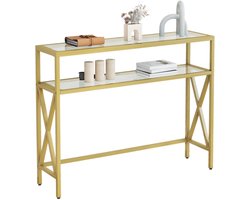 Solidchoice - Industrieel Console Tafel voor Hal met Planken 101×25×80.5cm