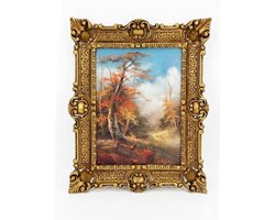 Solidchoice - Muurschildering Herfstlandschap met Fazanen - Barokstijl 56x46 cm