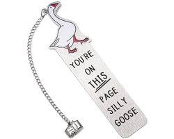 Solidchoice - Roestvrijstalen Bladwijzer met Grappig Silly Goose Patroon