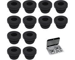 Solidchoice - Set van 12 Rubber Pan Carrier Voetjes voor Motorhome Hobs