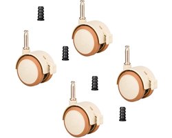 Solidchoice - Set van 4 Meubelwielen voor Kindermeubels met Rem