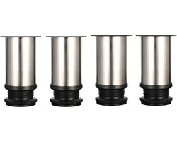 Solidchoice - Set van 4 Verstelbare Meubelpoten van RVS 80 mm
