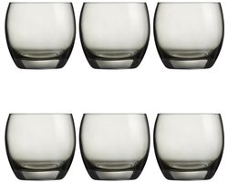 Solidchoice - Set van 6 Grijze Drinkglazen van 320 ml