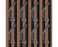 Solidchoice - Set van 8 Haken voor Akoestische Wandpanelen met Schroeven