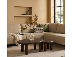 Solido Salontafels Set van 2 – Mangohout Walnut – Organisch Design