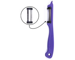 Solingen Dunschiller Dubbel Mes – voor Fruit- en Groenteschiller – Kunststof – Paars