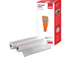 Solis Vacuumrollen 30 x 600 cm - Geschikt voor Diepvries, Magnetron en Sous Vide Koken - BPA-Vrij - Drielaags Vacuum Rollen - Vacuumfolie Rollen - 2 Stuks