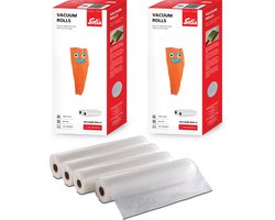 Solis Vacuumrollen 30 x 600 cm - Geschikt voor Diepvries, Magnetron en Sous Vide Koken - BPA-Vrij - Drielaags Vacuum Rollen - Vacuumfolie Rollen - 4 Stuks