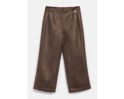 s.Oliver - female - Wide-leg broek van velours met charm