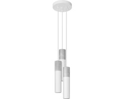 Sollux Lighting Hanglamp Borigio - 110x20x20cm - GU10 - wit/grijs - staal/beton
