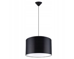 Sollux Lighting Hanglamp Nova - 88x40x40cm - E27 - zwart - stof/PVC