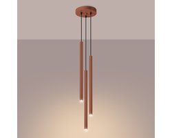 Sollux Lighting Hanglamp Pastelo - 104x19.5x19.5cm - G9 - rode oker - staal