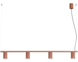 Sollux Lighting Kroonluchter KARBON - GU10 - rode oker - aluminium - 122x6.5x212cm