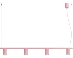 Sollux Lighting Kroonluchter Karbon - GU10 - roze - aluminium - 122x6.5x212cm