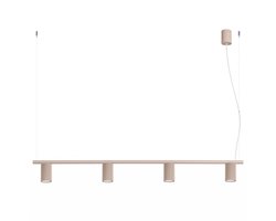 Sollux Lighting Kroonluchter Karbon - GU10 - taupe - aluminium - 122x6.5x212cm