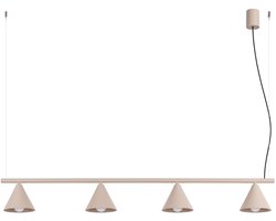 Sollux Lighting Kroonluchter Nox - E14 - taupe - staal - 122x14x215cm