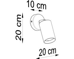 Sollux Lighting Wandlamp Berg - 20x10x20cm - GU10 - natuurlijk hout - hout