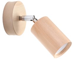 Sollux Lighting Wandlamp Berg - GU10 - natuurlijk hout - hout - 20x10x20cm