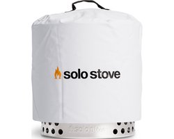 Solo Stove Ranger-beschermhoes. Accessoire voor de Ranger-vuurkorf. Waterdicht, PVC-gecoat polyester met binnensteun van aluminium stutten, ⌀ 45,5 cm, hoogte 38 cm. Kleur: wit.