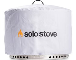 Solo Stove Yukon-beschermhoes. Accessoire voor de Yukon-vuurkorf. Waterdicht, PVC-gecoat polyester met binnensteun van aluminium stutten, ⌀ 71 cm, hoogte 44,5 cm, Kleur: wit.