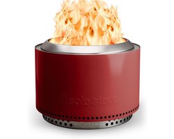 Solo Stove Yukon-Vuurkorf 2.0 - Rood - Rookvrije Vuurplaats - Houtverbranding - Met Uitneembare Aslade, 304 Roestvrijstaal, 68,5 x 43 cm, 18,3 kg