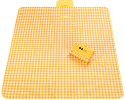 Solud® Picknickkleed 200x200cm Waterdicht Geel - Buitenkleed - Strandlaken - Buitentapijt - Tuintapijt - Strandmat