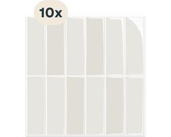 Solusia Zelfklevende Plaktegels - Beige – 10 Luxe Plaktegels voor Wand – Waterdichte Wandpanelen voor Keuken, Badkamer en Toilet – 25,4 x 25,4 cm – Makkelijk aan te brengen - Tegeltjes Tegelstickers