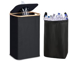 SolVva Statiegeld container - Prullenbak - Recyclebak - Statiegeldflessen en blikjes – 100L Prullenbak – Waterdicht – Ook geschikt voor Plastic, Karton, Glas & Papier – Inclusief een herbruikbare Afvalzak