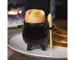 Something Different - Cauldron with Broom spoon Eierdop - Zwart