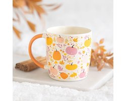 Something Different - Pink and Orange Pumpkin Print Mok/beker - Multicolours