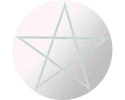 Something Different Spiegel Round with Pentagram Transparant