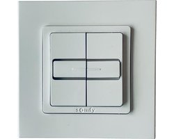Somfy Inbouw drukknop Inis Duo met vast nulpunt voor 2 buismotoren