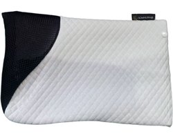 Somnura® Kussenhoes – Orthopedisch & Ademend – Wasbaar – Voor Memory Foam Kussens – Wit met Zwart – Luxe Comfort