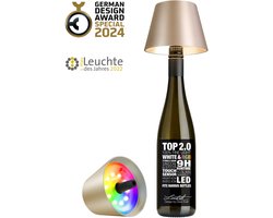 Sompex Flessenlamp " TOP " met houdbare kurk| 2.0 Led| Champagne - indoor / outdoor - oplaadbaar | RGB