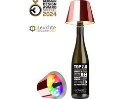 Sompex Flessenlamp " TOP " met houdbare kurk| 2.0 Led| Rose - indoor / outdoor - oplaadbaar | RGB