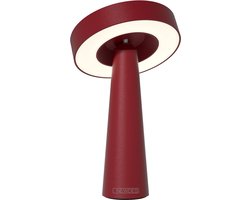 SOMPEX NEWDES TAFELLAMP TIP (ACCULAMP)ROOD - draadloos - dimbaar - met USB oplaadstation voor binnen en buiten
