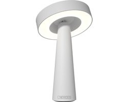 SOMPEX NEWDES TAFELLAMP TIP (ACCULAMP)WIT - draadloos - dimbaar - met USB oplaadstation