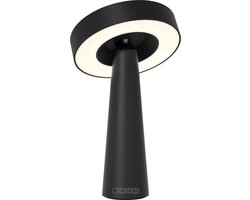 SOMPEX NEWDES TAFELLAMP TIP (ACCULAMP)ZWART - draadloos - oplaadbaar - dimbaar - met USB oplaadstation
