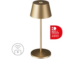 Sompex | Seoul Micro RC| Goud geborsteld | oplaadbare tafellamp |