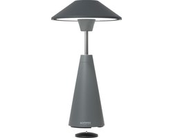 Sompex Tafellamp Move | Antraciet | Led - indoor / outdoor voor binnen en buiten - in hoogte verstelbaar met oplaadstation USB om draadloos op te laden