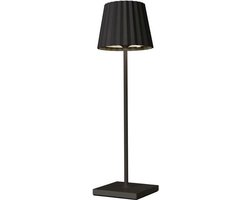 Sompex Troll 2.0 - LED tafellamp voor buiten en binnen - Werkt op batterijen - Aluminium - Dimbaar - Incl. Inductie - Zwart