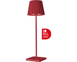 Sompex Troll Tafellamp  | Led | Rood - indoor / outdoor / voor binnen en buiten met oplaadstation USB voor draadloos opladen  - 2700-3000k - kleur in warm of koel wit instelbaar - Design accu(tafel)lamp