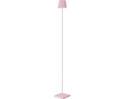 Sompex TROLL Vloerlamp LED dimbaar 120cm Roze Acculamp met USB oplader
