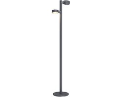 Sompex | vloerlamp RONDA| Dubbele lampen | Antraciet | oplaadbare vloerlamp|