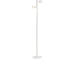 Sompex | vloerlamp RONDA| Dubbele lampen | wit | oplaadbare vloerlamp / draadloos / overal mee naar toe te nemen