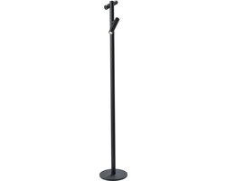 Sompex Vloerlamp TUBO dubbel | Zwart - draadloos - met USB oplader - dimbaar - en oplaadstation