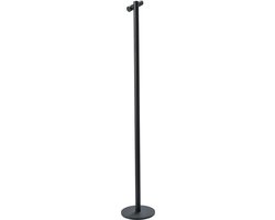 Sompex Vloerlamp TUBO | Zwart - draadloos - oplaadbaar - dimbaar - met USB oplaadstation