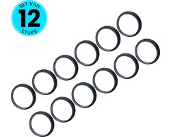 Somstyle 12x Tartelettevormen - Ø 8 cm - Taartring - Mini Bakvorm - Taartvorm - Zwart