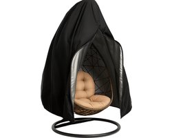 Somstyle Beschermhoes Hangstoel - 230 x 200 CM - Hoes voor Egg Chair - Waterdicht & Anti-UV - Zwart
